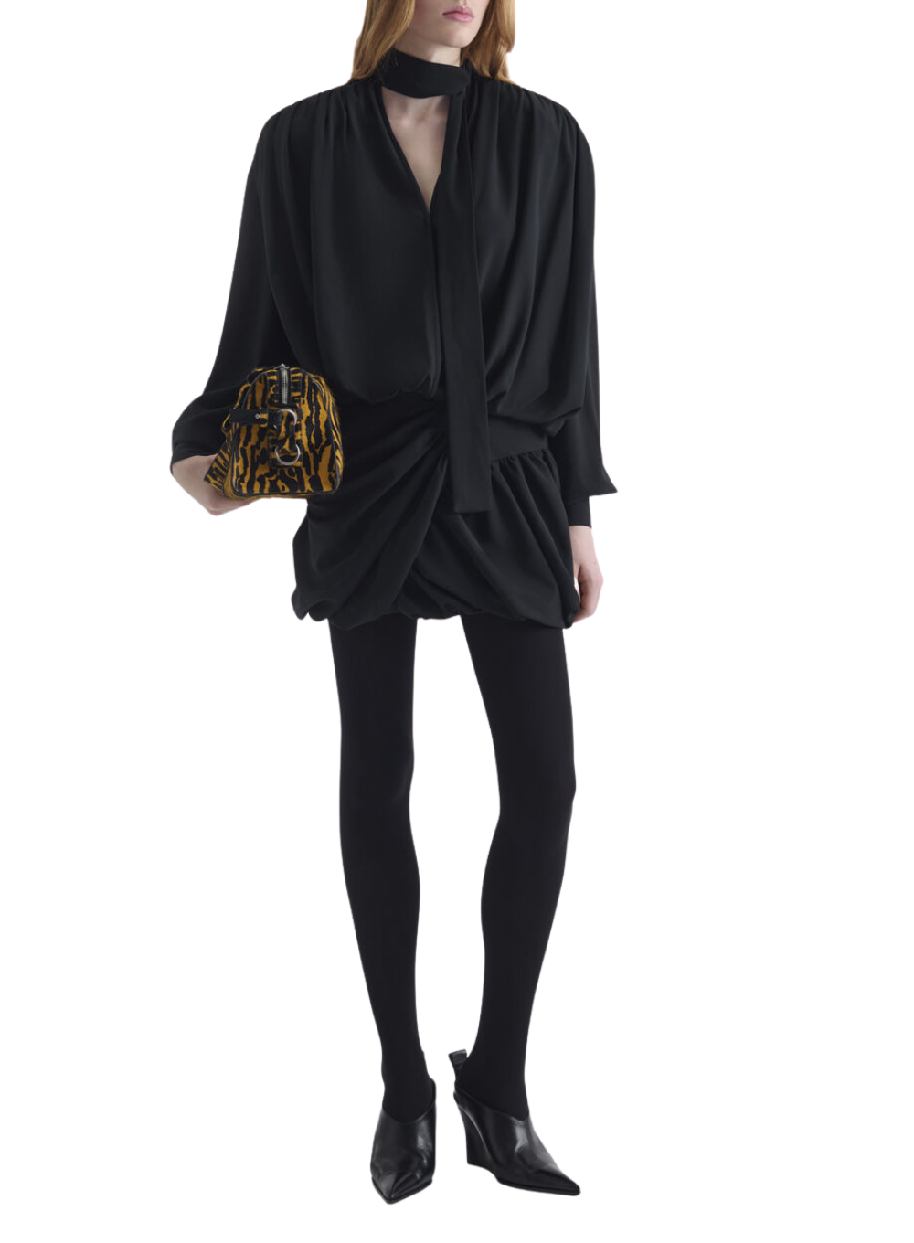 BOUNCE DRAPED MINI DRESS